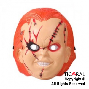 MASCARA MUECO MALDITO CHUCKY PLASTICA X 1