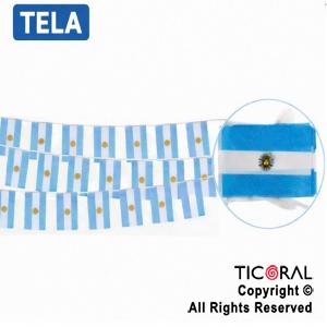 BANDERIN ARGENTINA TELA 14X21 CM (10 BANDERAS)