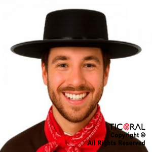 SOMBRERO GAUCHO NEGRO x 1